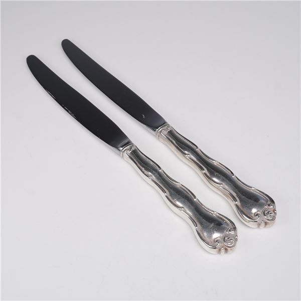 2pc Gorham Rondo Sterling Handle Place Knives