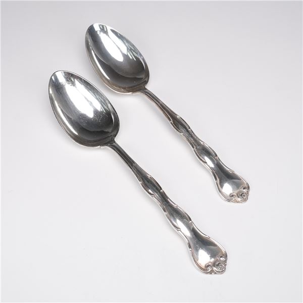 Pair of Gorham Sterling Silver Serving Spoons, Rondo