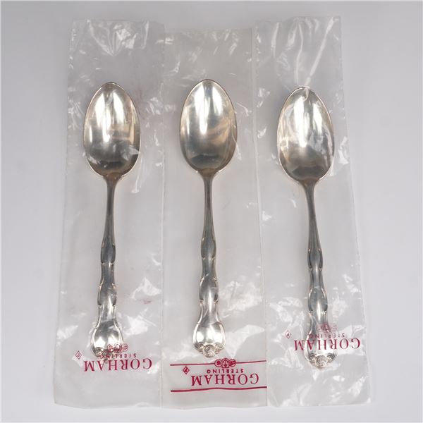 3pc Gorham Sterling Silver Rondo Teaspoons
