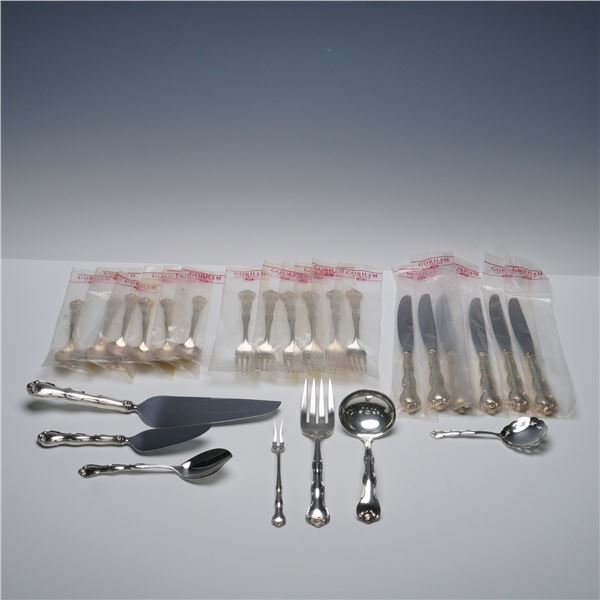 25pc Gorham Sterling Flatware Set, Rondo
