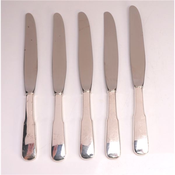 5pc International Sterling Silver Dinner Knives, Liberty
