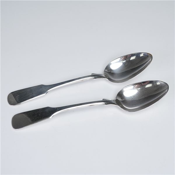 2pc International Sterling Silver Dessert/Oval Soup Spoons, 1810 Pattern