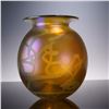 Image 1 : Robert Eickholt Iridescent Glass Vase, Signed