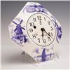 Image 3 : 2pc Royal Bonn Delft Blue and White Wall and Desk Clocks