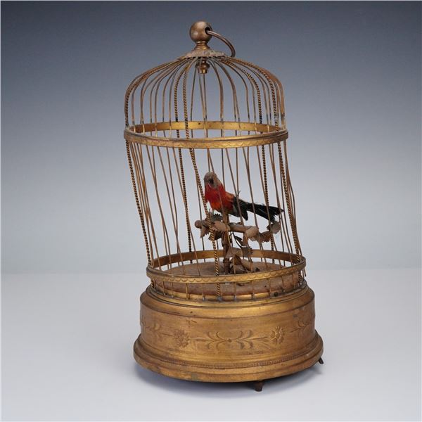 Gilt Birdcage Music Box