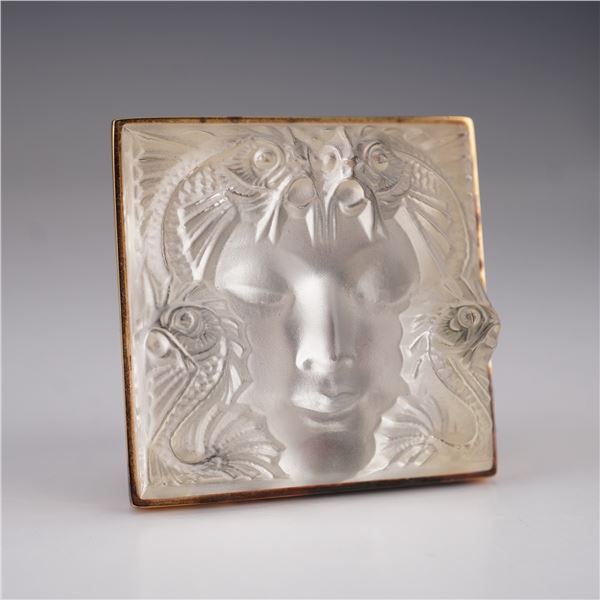 Lalique Crystal Art Nouveau Style Arethusa Brooch Pendant