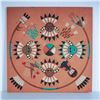 Image 1 : Navajo Sandpainting of Four Wind Guardians & Sacred Plants, Signed Smith