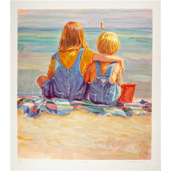 Lucelle Raad, Limited Edition Lithograph on Paper, Waiting, Signed