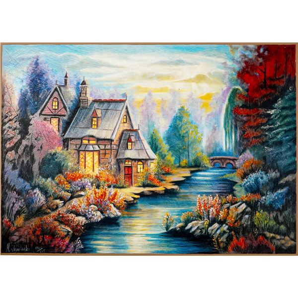 Michael Sharinsky, Limited Edition Serigraph, Lisa's Cottage, Signed