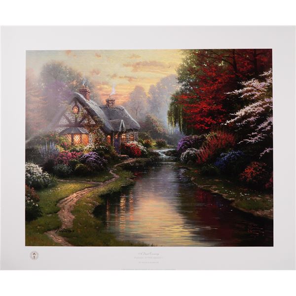 Thomas Kinkade, Poster Print on Paper, A Quiet Evening, Signed & Numbered