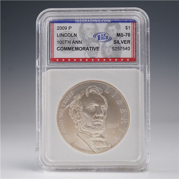 2009-P Lincoln Commemorative Silver Dollar IGC Graded MS 70