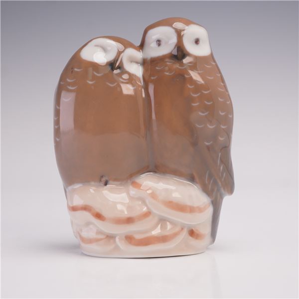 Royal Copenhagen Figurine, Pair of Owls 077