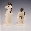 2pc Minton Bone China and Bronze Travelers Tails & Sea Breezes Figurines