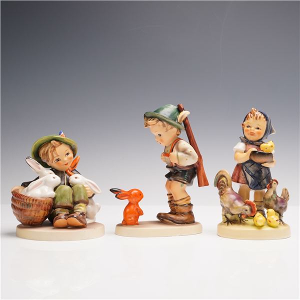 3pc Goebel Hummel Porcelain Figurines