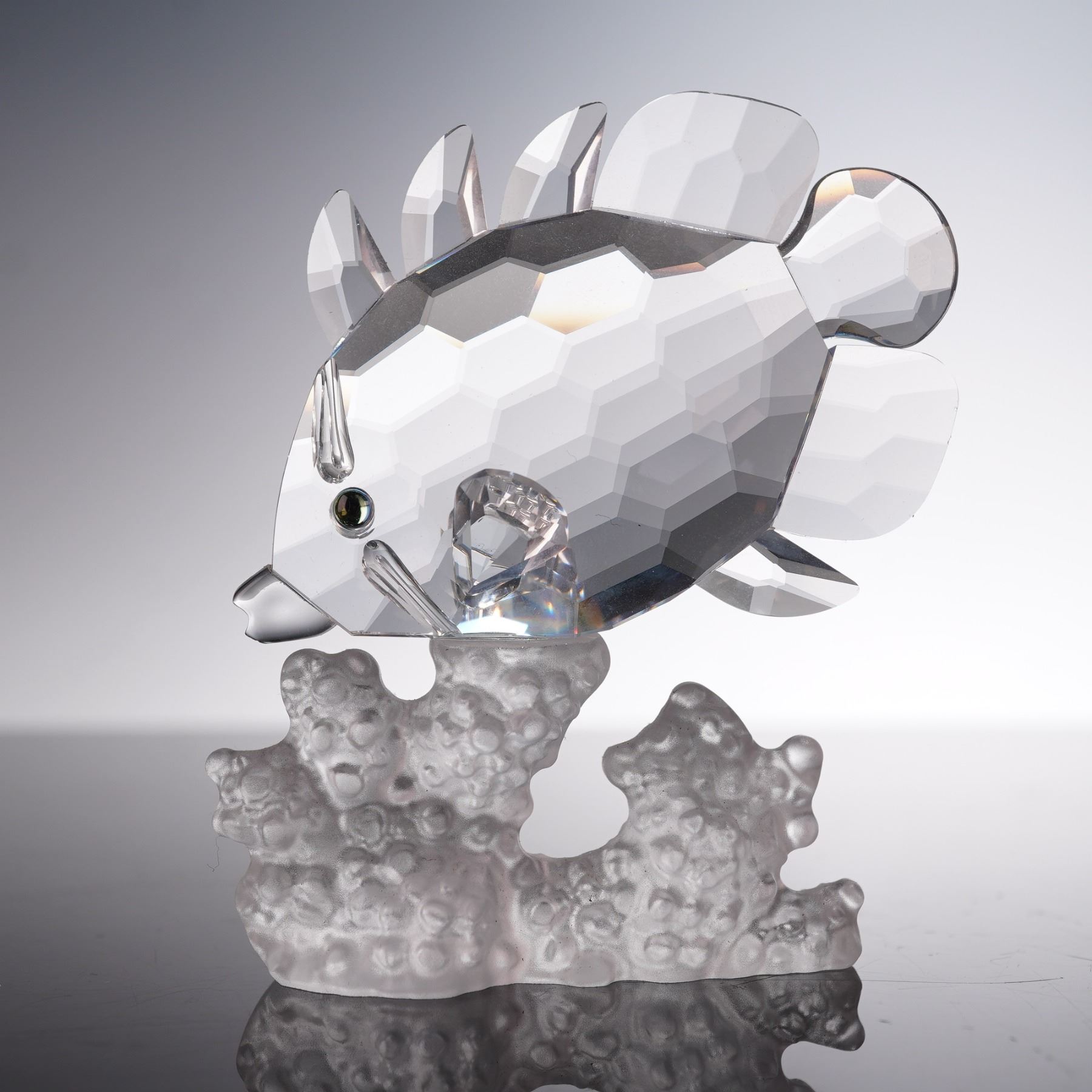 Swarovski Crystal Figurine, Butterfly Fish on Coral, 162888
