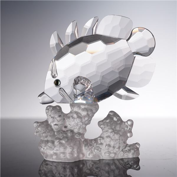 Swarovski Crystal Figurine, Butterfly Fish on Coral, 162888
