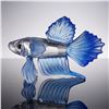 Image 2 : 3pc Swarovski Crystal Figurines, Siamese Fighting Fish, Blue and Green