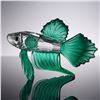 Image 3 : 3pc Swarovski Crystal Figurines, Siamese Fighting Fish, Blue and Green
