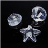 Image 1 : 3pc Swarovski Crystal Paperweights, Top Shell, Scallop, Starfish