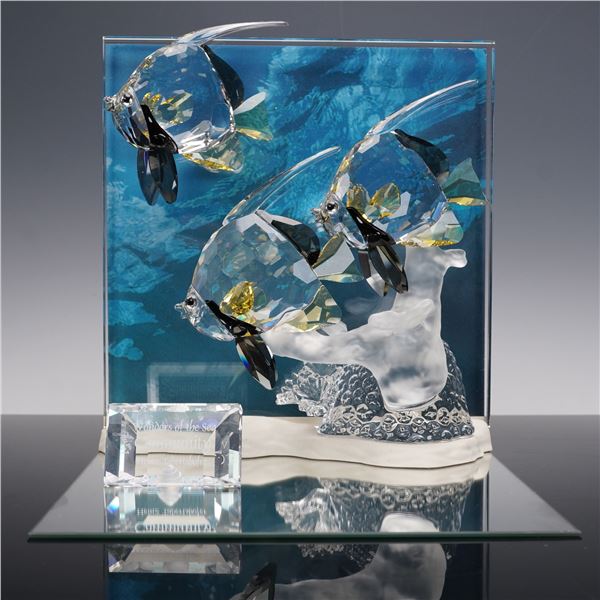 5pc Swarovski Wonders of The Sea Collectible, Plaque, and Event Heart