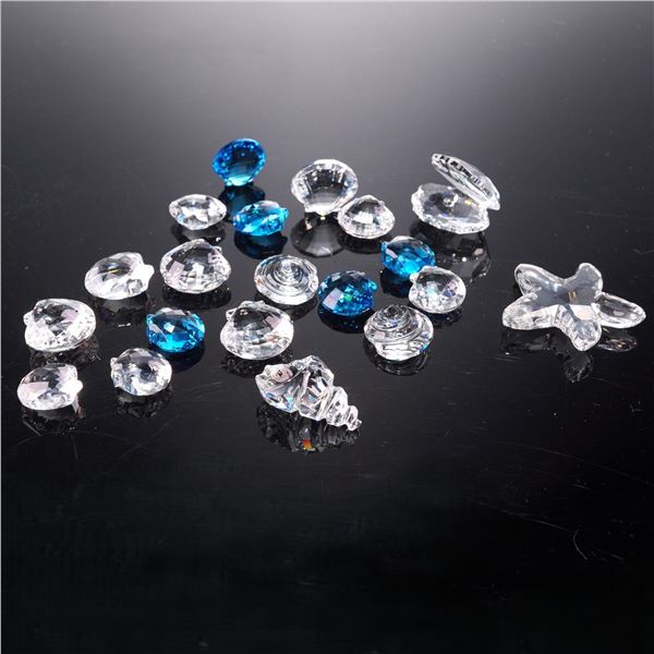 20 pc Swarovski Crystal Figurines, Ocean Theme