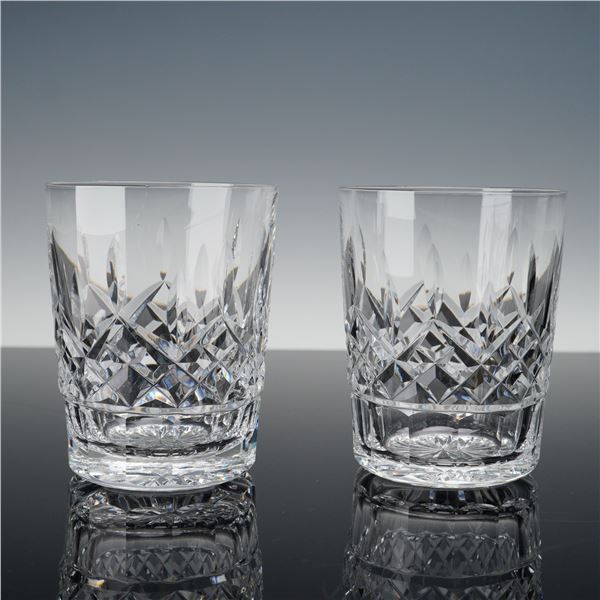 2pc Waterford Crystal Lismore Double Old Fashioned
