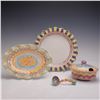 Image 1 : 4pc MacKenzie-Childs Pottery Platter, Charger, Covered Dish, and Ladle