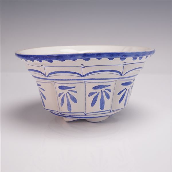 Blue and White Ceramic Jelly Mold