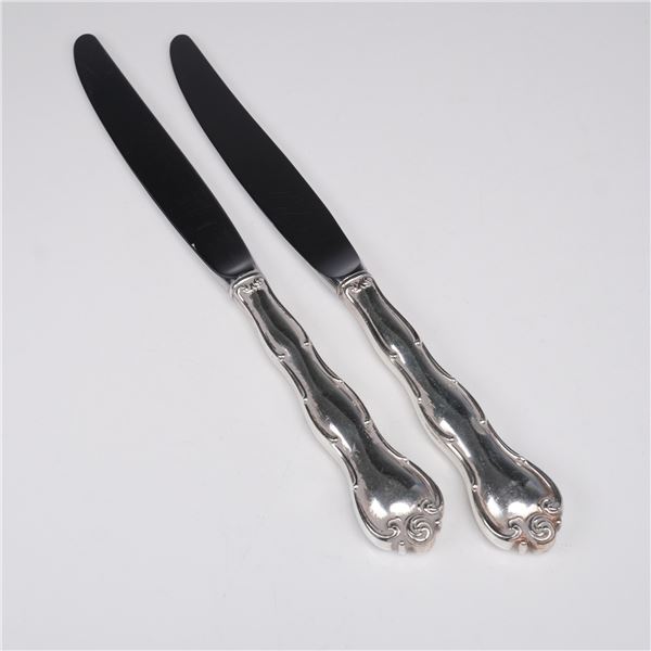Pair of Gorham Sterling Silver Modern Hollow Knives, Rondo