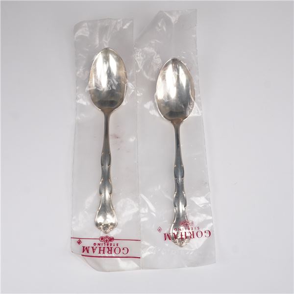 2pc Gorham Rondo Sterling Silver Teaspoons