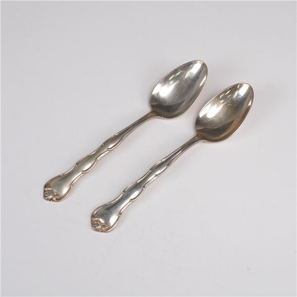 2pc Gorham Sterling Silver Rondo Pattern Teaspoons