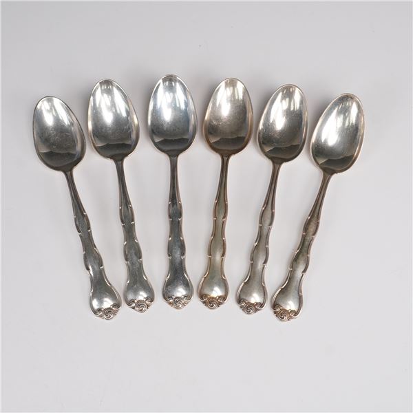 6pc Gorham Sterling Silver Rondo Pattern Teaspoons