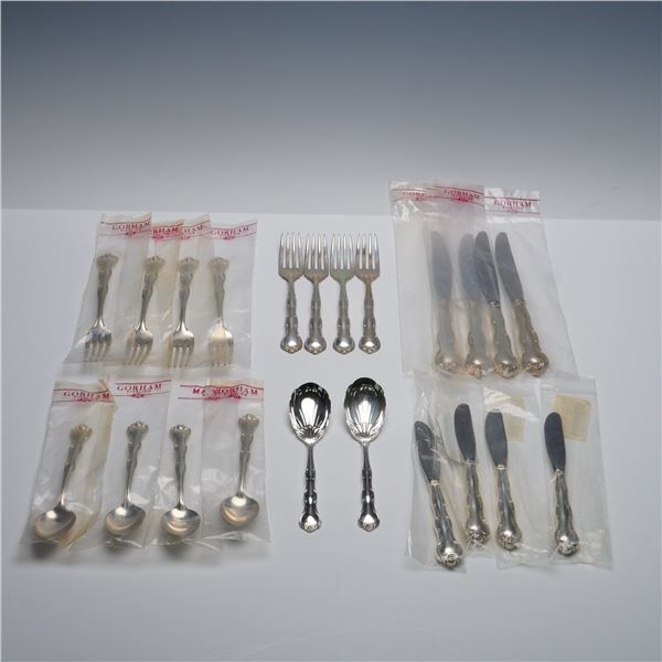 22pc Gorham Sterling Flatware Set, Rondo