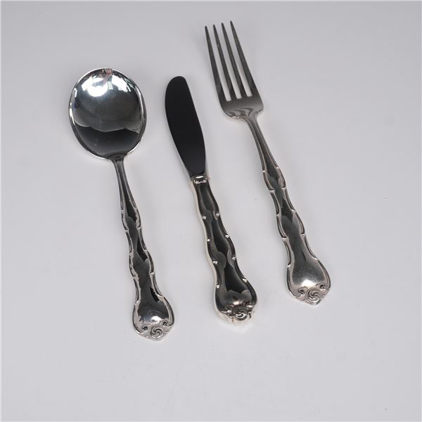 3pc Gorham Sterling Silver Fork, Spoon and Butter Spreader, Rondo