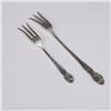 Image 2 : 2pc International Sterling Silver Lemon Forks, Brocade Pattern