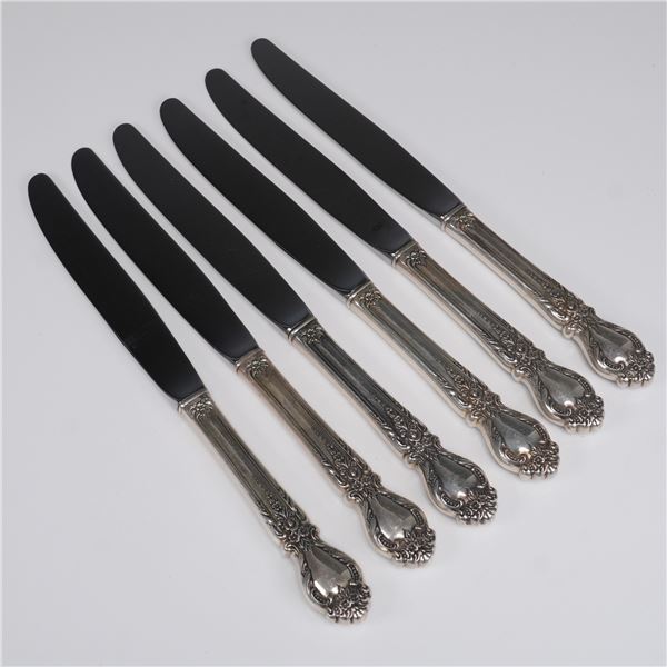 6pc International Sterling Silver Dinner Knives