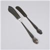Image 2 : 2pc International Sterling Silver Butter Knives, Brocade Pattern