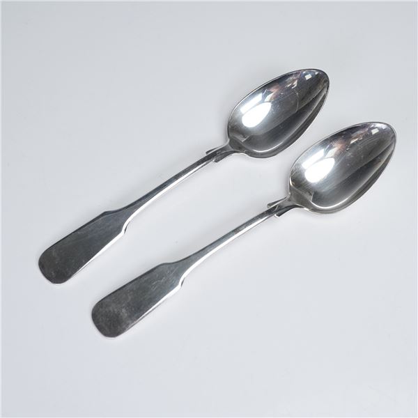 2pc International Sterling Silver Dessert/Oval Soup Spoons, 1810 Pattern