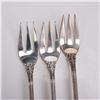 Image 2 : 8pc Towle Charlemagne Sterling Silver Cocktail Fork Set