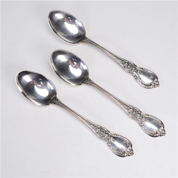 3pc Towle Charlemagne Sterling Silver Tea Spoon Set