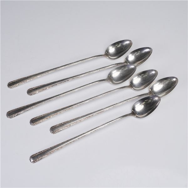 6pc Towle Sterling Silver Candlelight Iced Tea Spoons