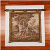 Image 1 : European Tapestry Wall Hanging with Rod, Romantic Equestrian Scene