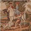 Image 2 : European Tapestry Wall Hanging with Rod, Romantic Equestrian Scene