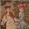 Image 6 : European Tapestry Wall Hanging with Rod, Romantic Equestrian Scene