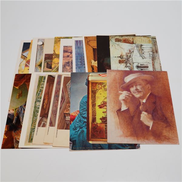 16pc Vintage Art Postcards, Portraits and Masterworks