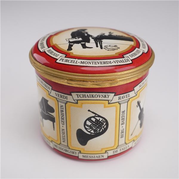 Halcyon Days Miniature Enamel Music Box, Ode To Joy