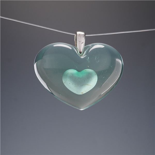 Lalique Tendre Heart Pendant Scents of Delight Crystal Jewelry