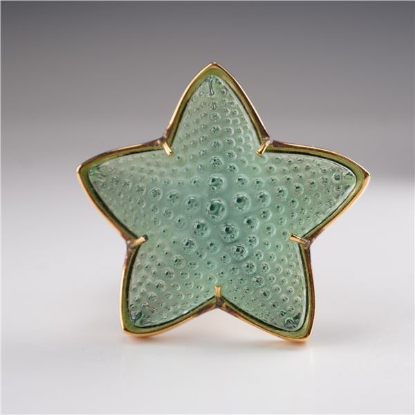 Lalique Crystal Star Brooch