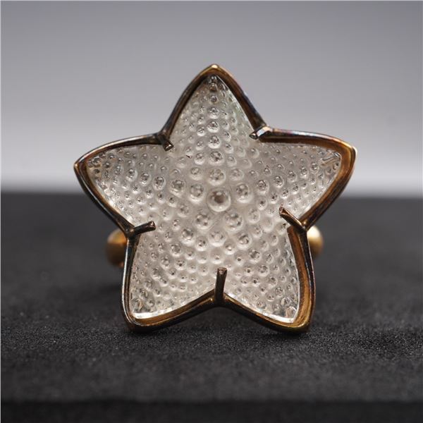 Lalique Starfish Gold-Plated Ring