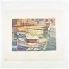 Charles Pardell Lithograph, Harbour, Numbered